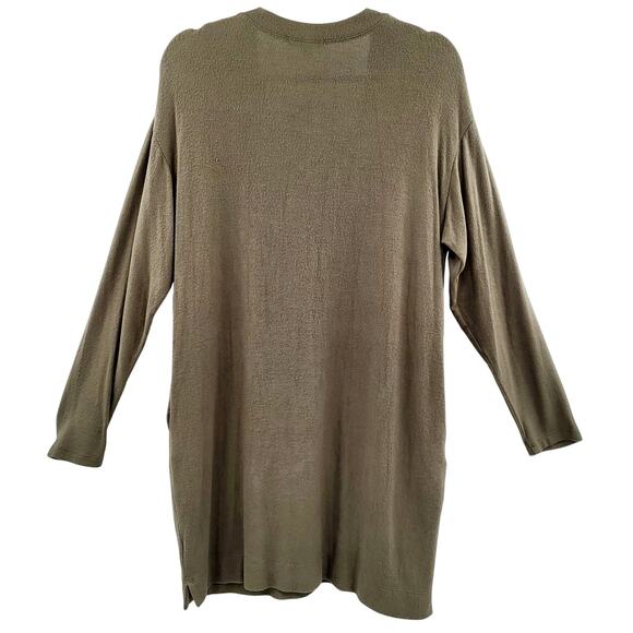 NWT Socialite Olive Green Soft V-Neck Long Sleeve Tunic Sweater Dress Women's S - Picture 2 of 5